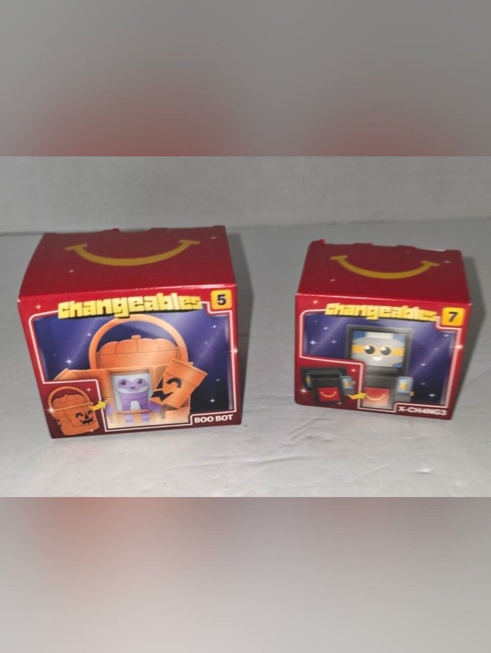 2026 McDonald’s Kids Happy Meal Toy Changeables #5 And  #7 Boo Bot X-ch4ng3